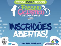 Estão abertas as inscrições para o passeio ciclístico da Santa Casa!!!